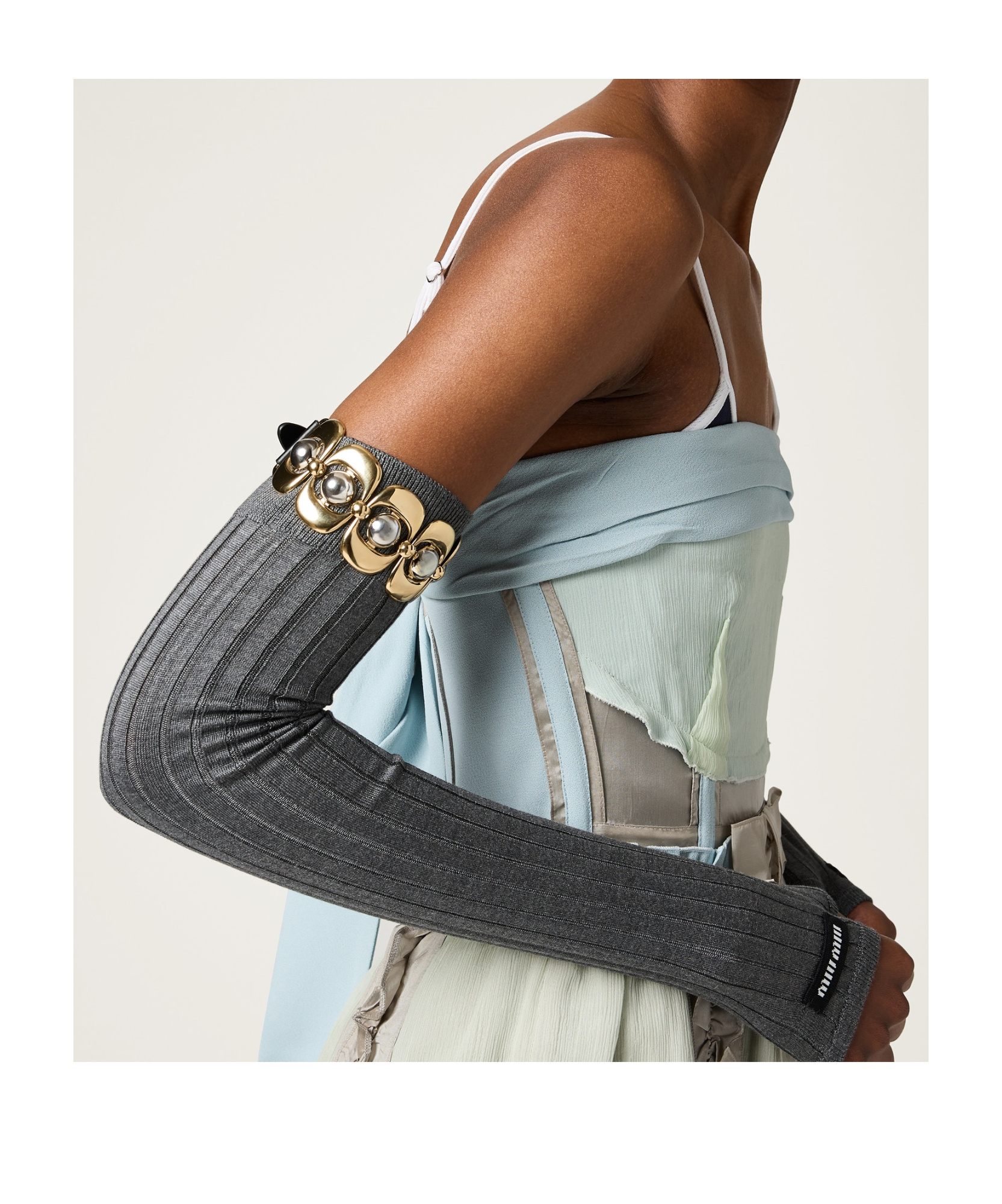 Miu Miu Buckle Bracelet In Multicolor