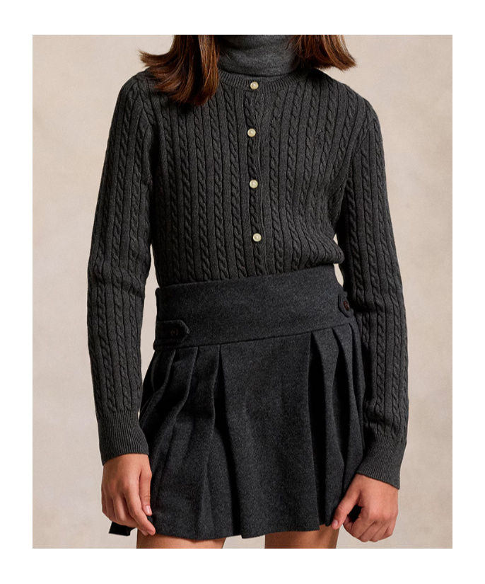 Polo Ralph Lauren Cable-knit Cardigan In Black