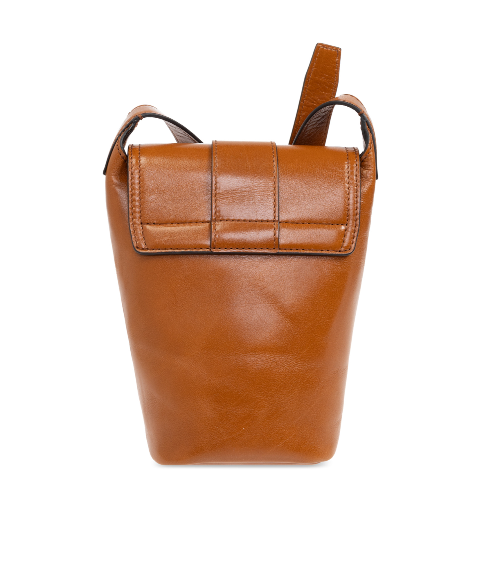 Chloé Mini Leather Saddle Bag In Brown