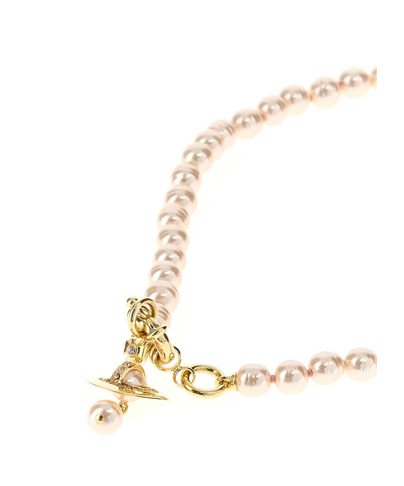 Vivienne Westwood Ivory Pearls Aleksa Necklace In Gold