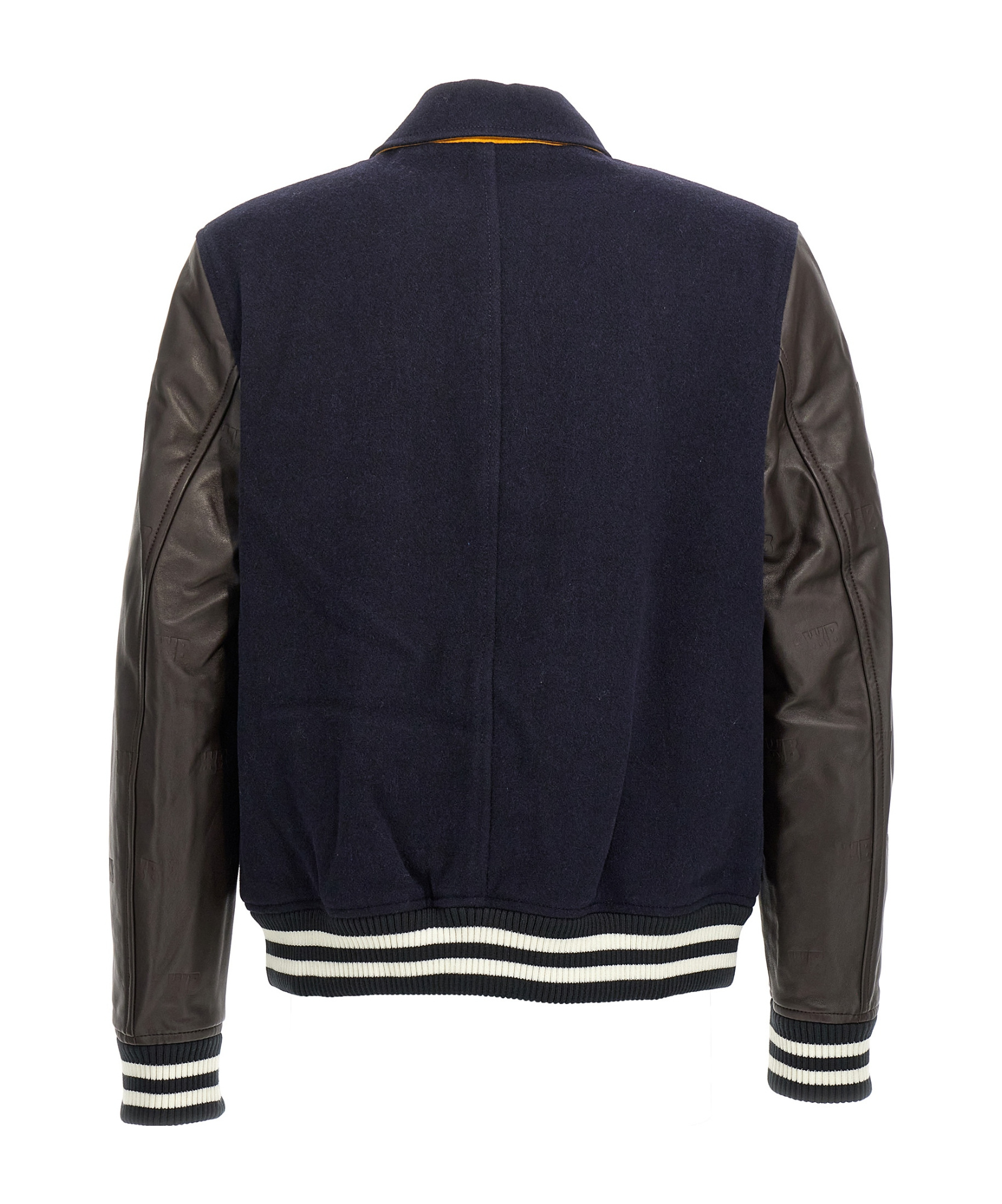 Wales Bonner Prince Varsity Jacket In Blue/brown In Black