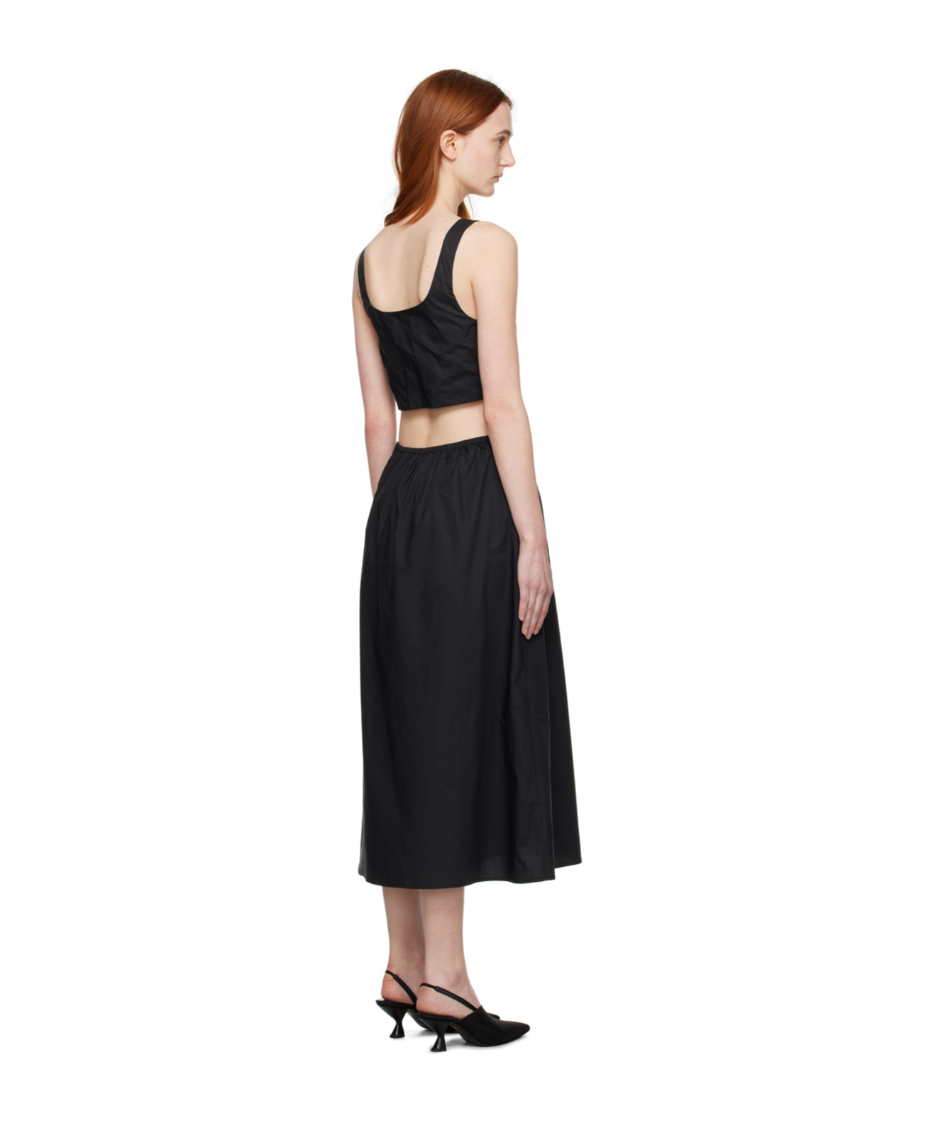 ANINE BING CUT-OUT DETAIL MIDI DRESS