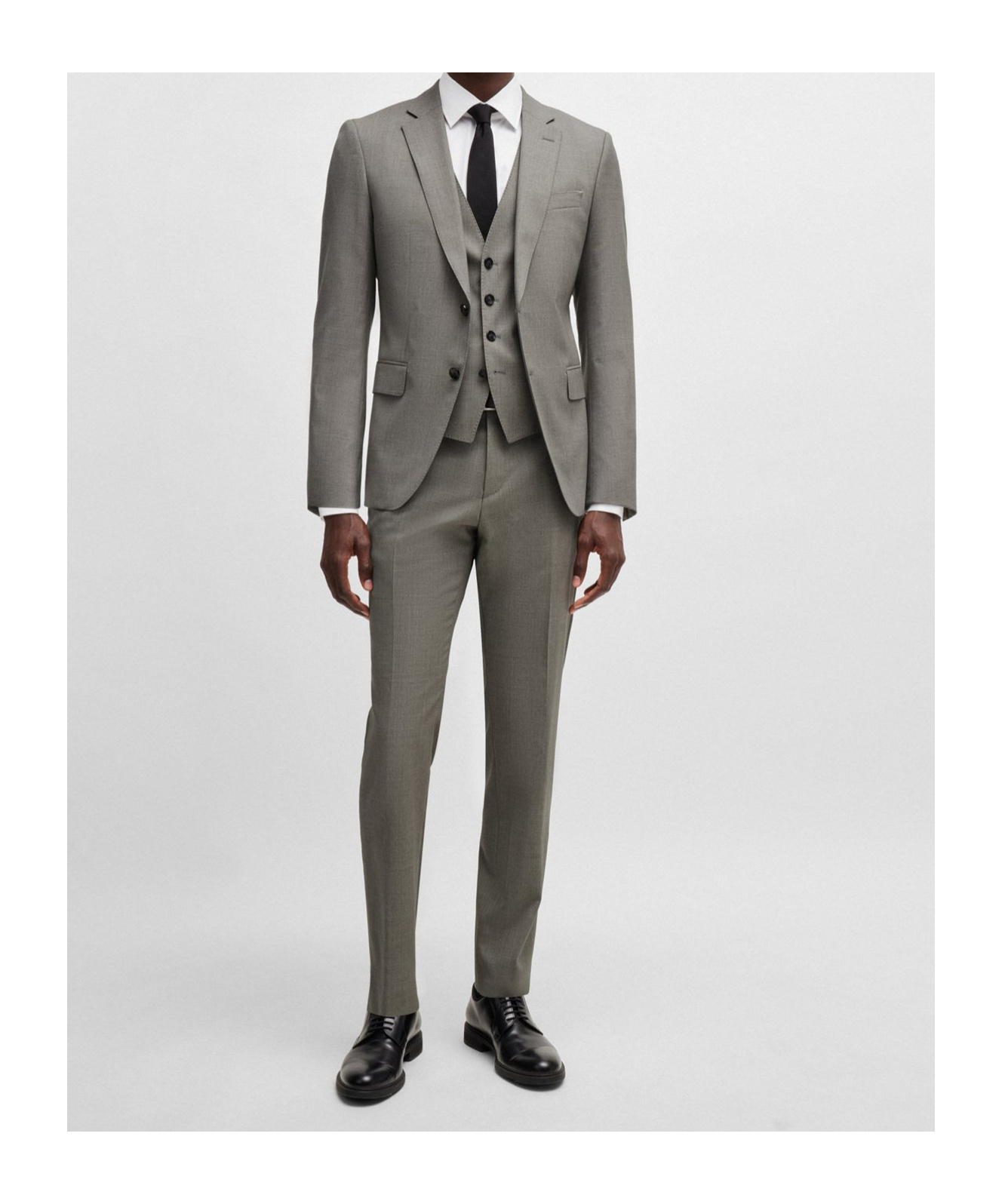 Hugo Boss Long-sleeved Suit In Gray