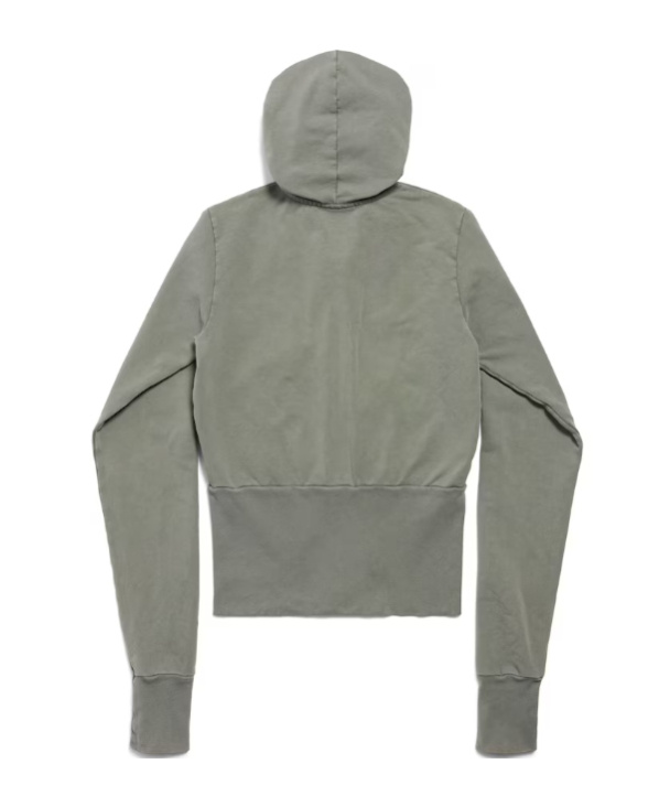 Balenciaga Women's Loop Sports Icon High Rib Zip-up Hoodie In Grey In Gray