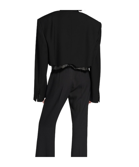 Balenciaga Single-breasted Notched Lapels Blazer In Black