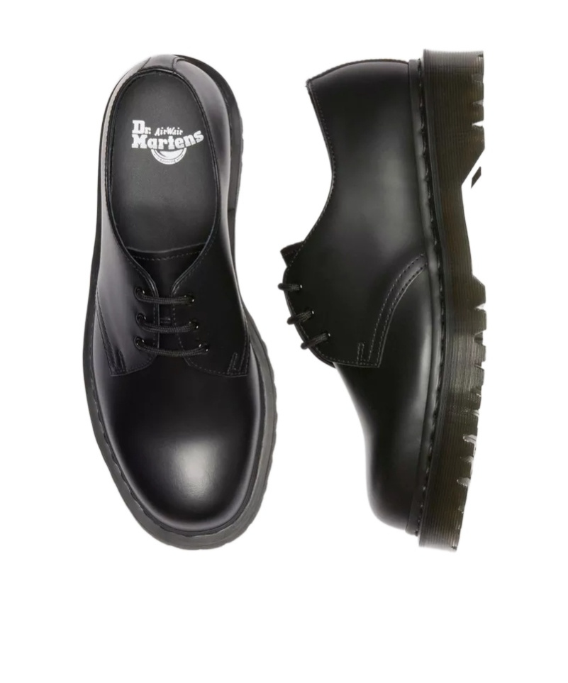 Shop Dr. Martens' 1461 Wax Commander Derby Shoes In Black