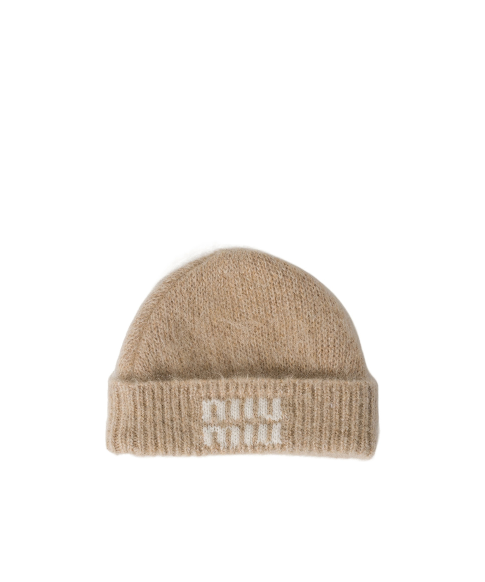 Miu Miu Mohair Beanie In Neutral