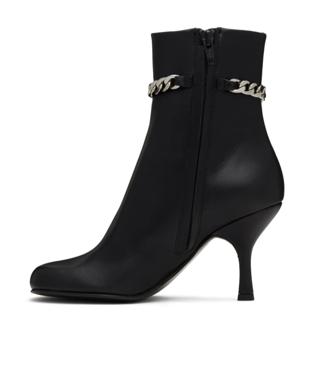 Jw Anderson 80mm Logo-embellished Leather Boots In Black