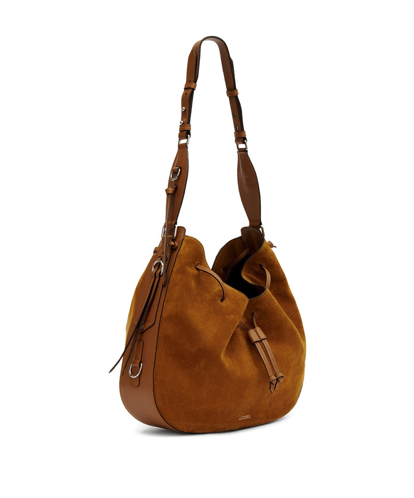 Isabel Marant Drawstring Bolton Shoulder Bag In Brown