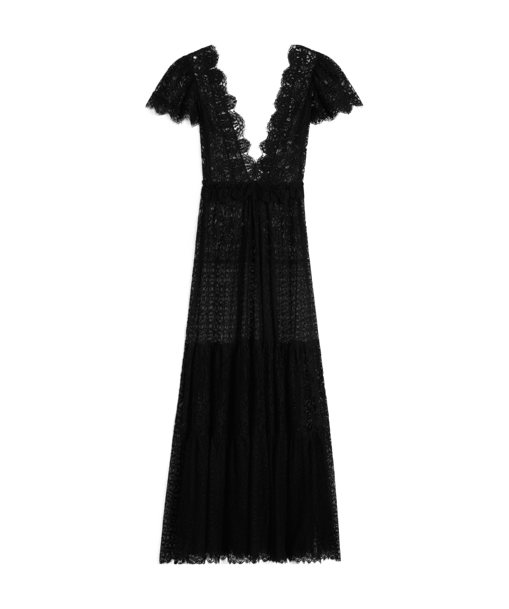 Celine Triomphe Lace Dress In Black