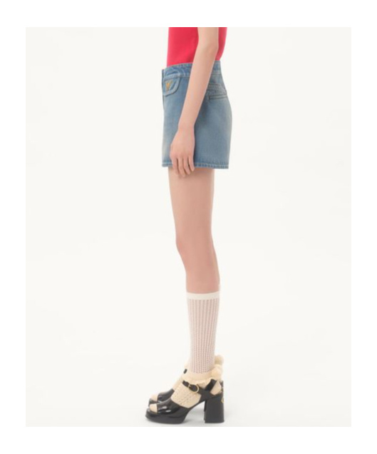 Valentino Denim Shorts In Blue