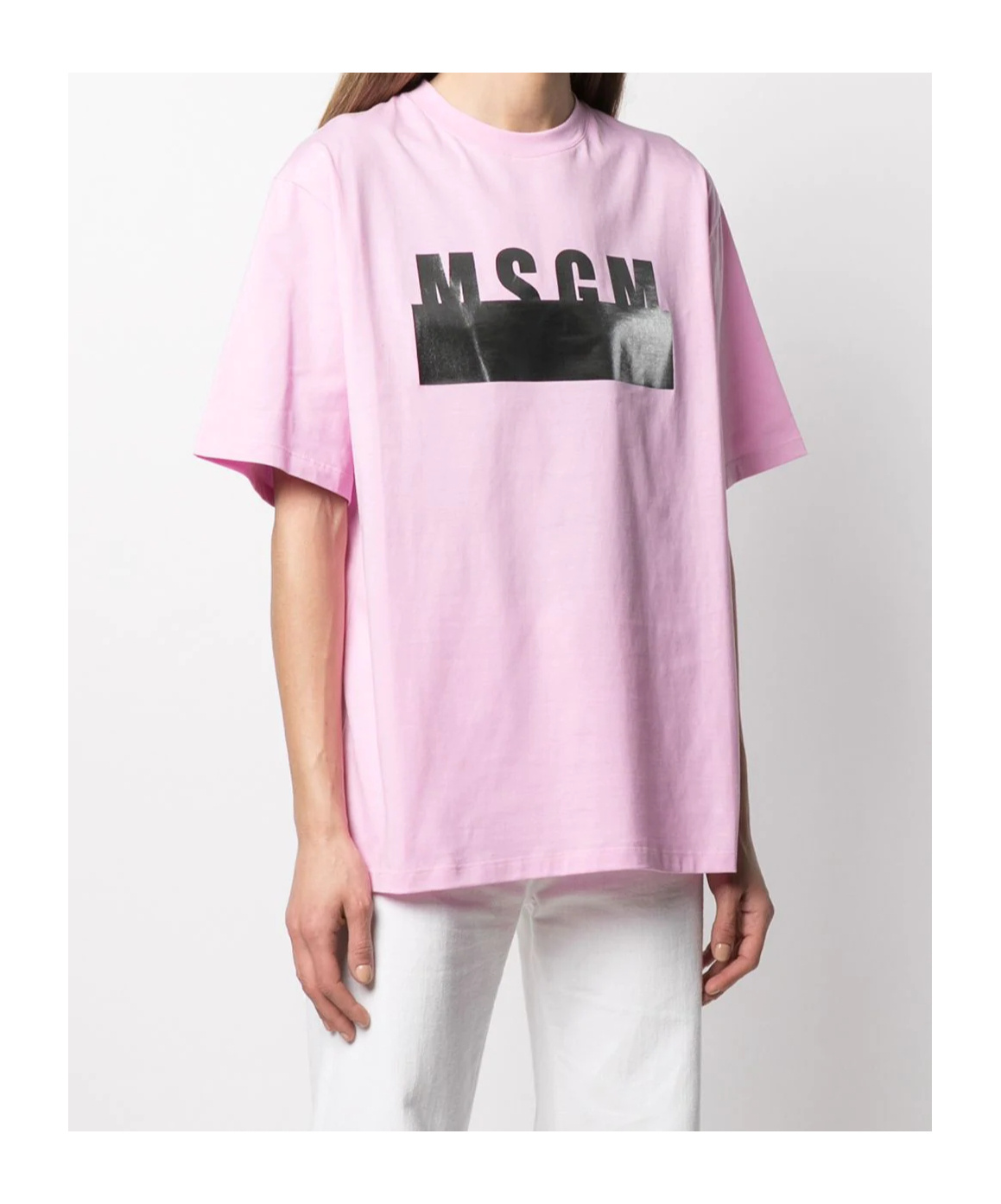Msgm Logo Detail T-shirt In Pink