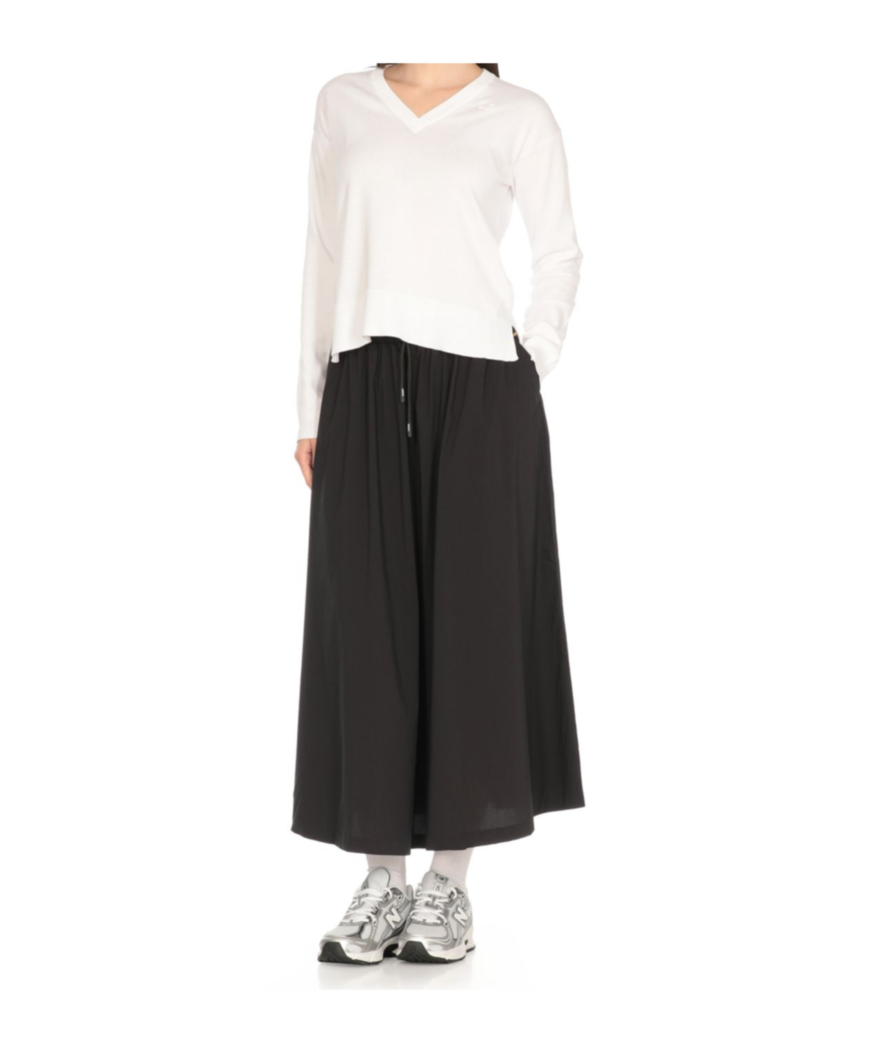 K-way Drawstring Pleat Detailed Skirt In Black