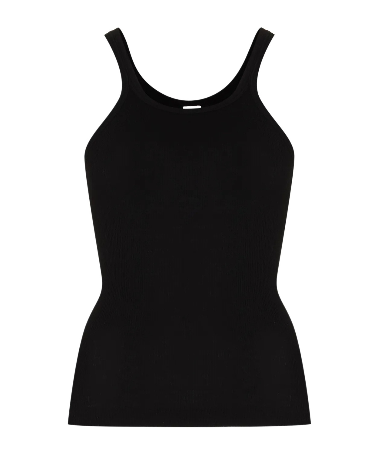 Re/done Ribbed Tank Top In Black