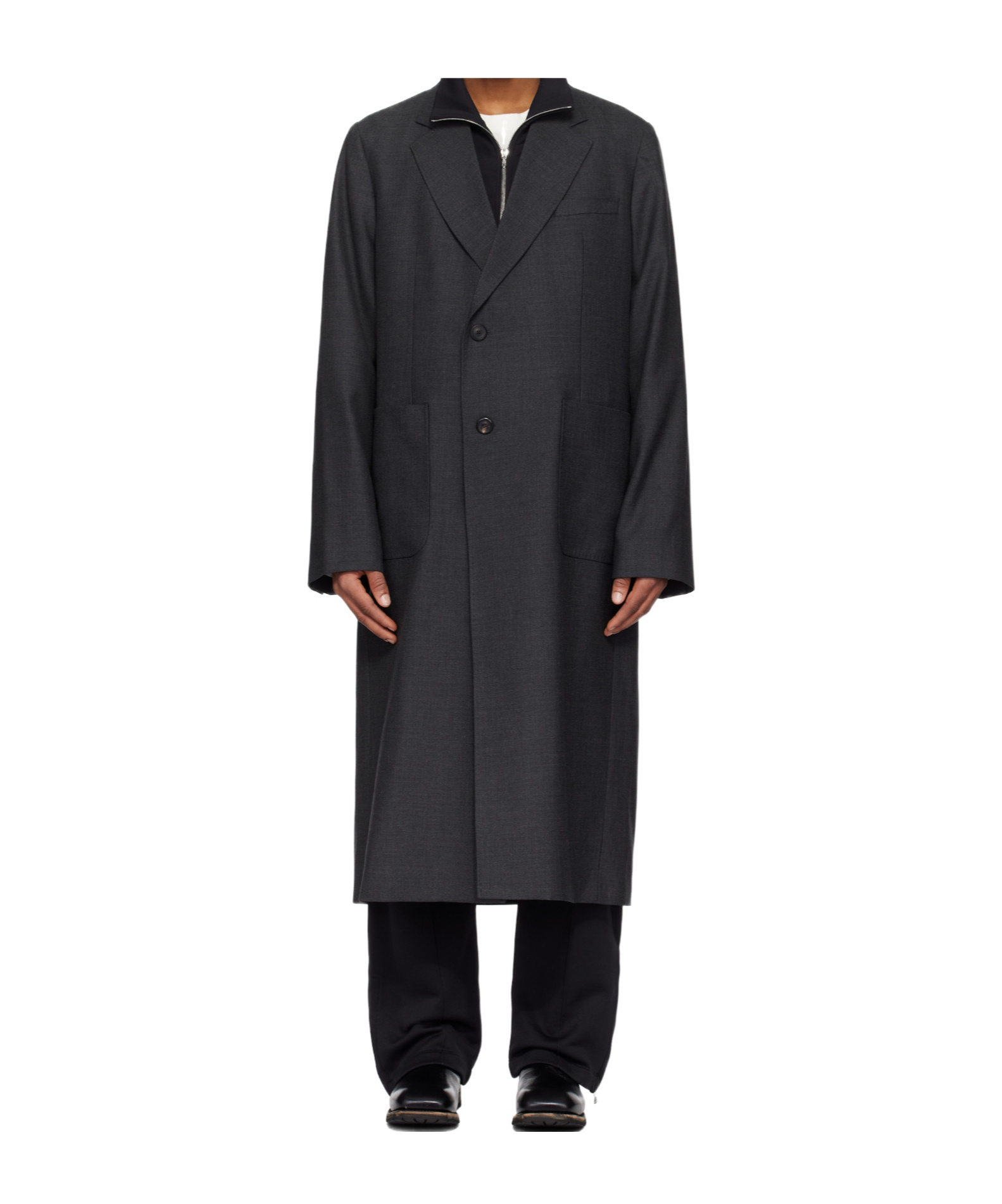 Our Legacy Long Sleeve Coat In Black