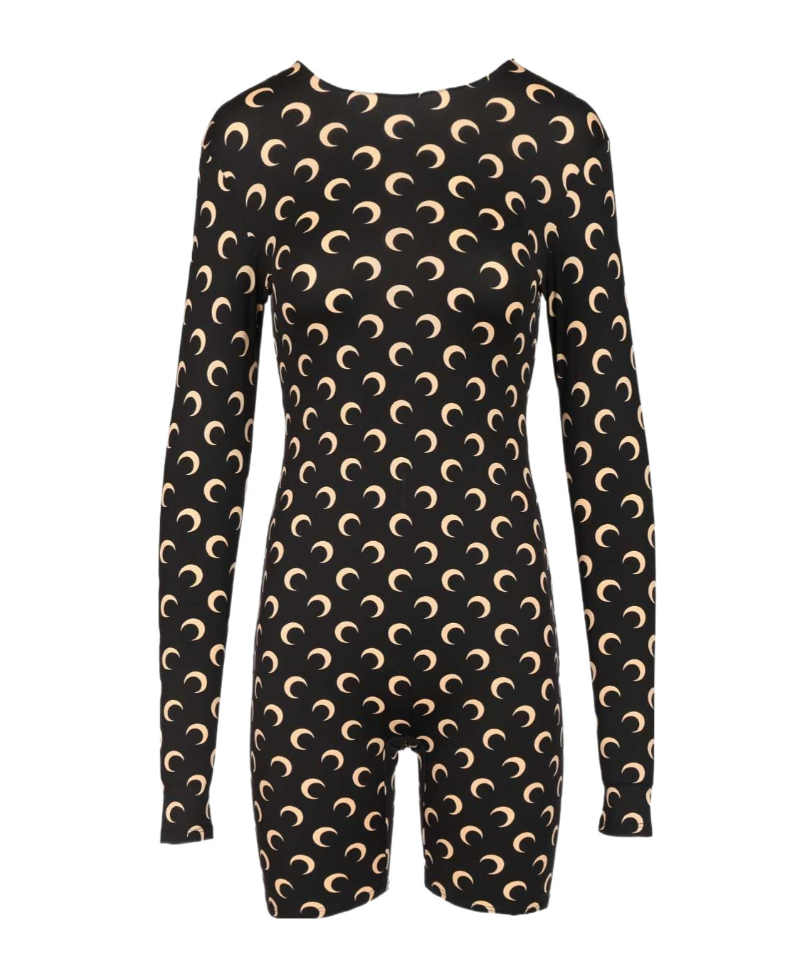 Marine Serre Crescent Moon Print Jumpsuit In Black