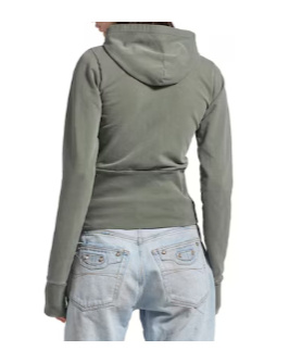 Balenciaga Women's Loop Sports Icon High Rib Zip-up Hoodie In Grey In Gray