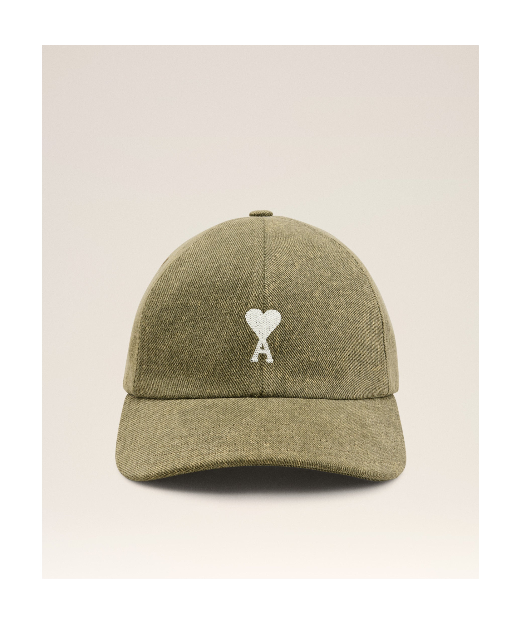 Ami Alexandre Mattiussi Green Cotton Ami De Coeur Embroidery Cap Green In Green