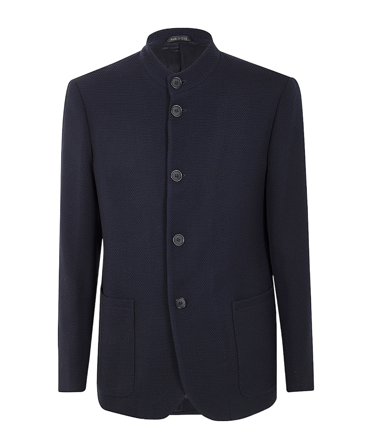 Shop Giorgio Armani Virgin Wool Blazer In Black