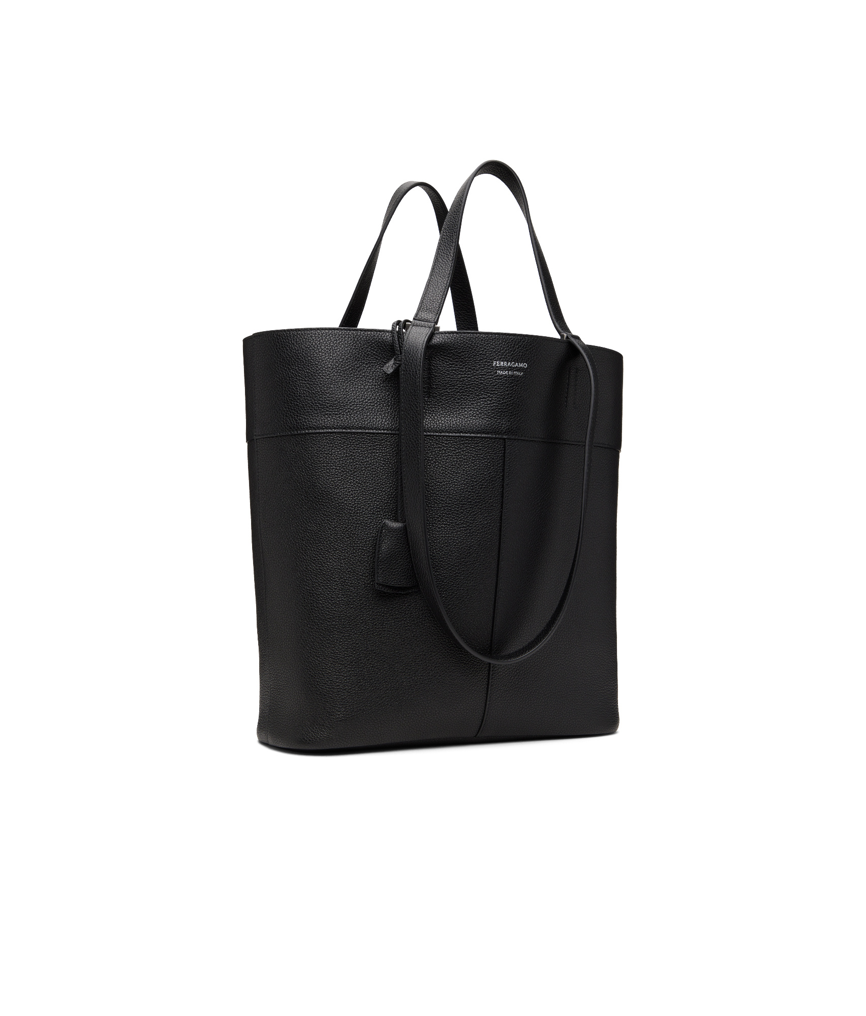 Shop Ferragamo Double Handle Tote Bag In Black