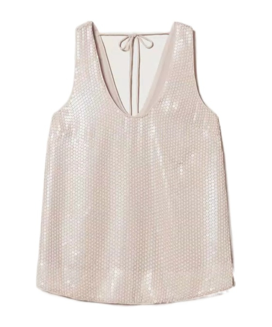 Twinset Top Avec Sequins Brodés