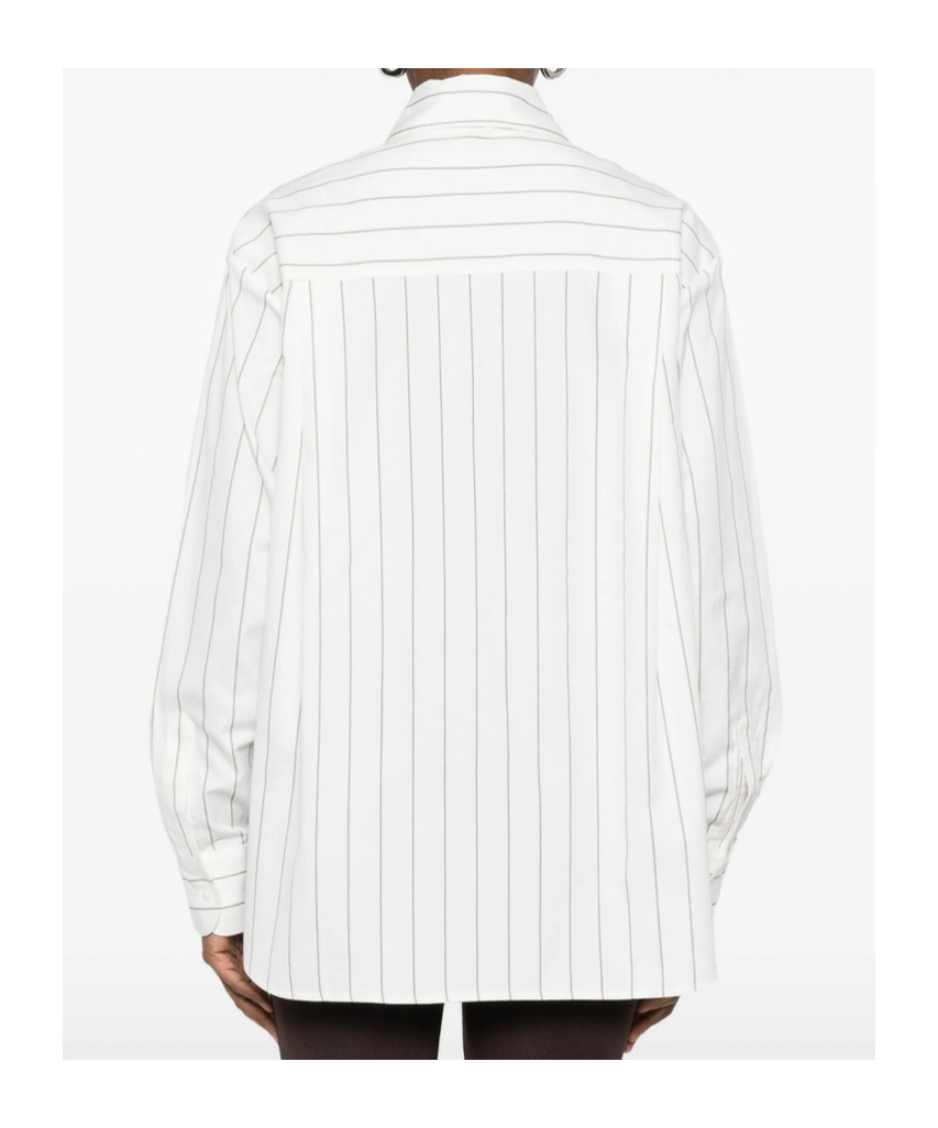 The Frankie Shop Long-sleeved Shirt In White