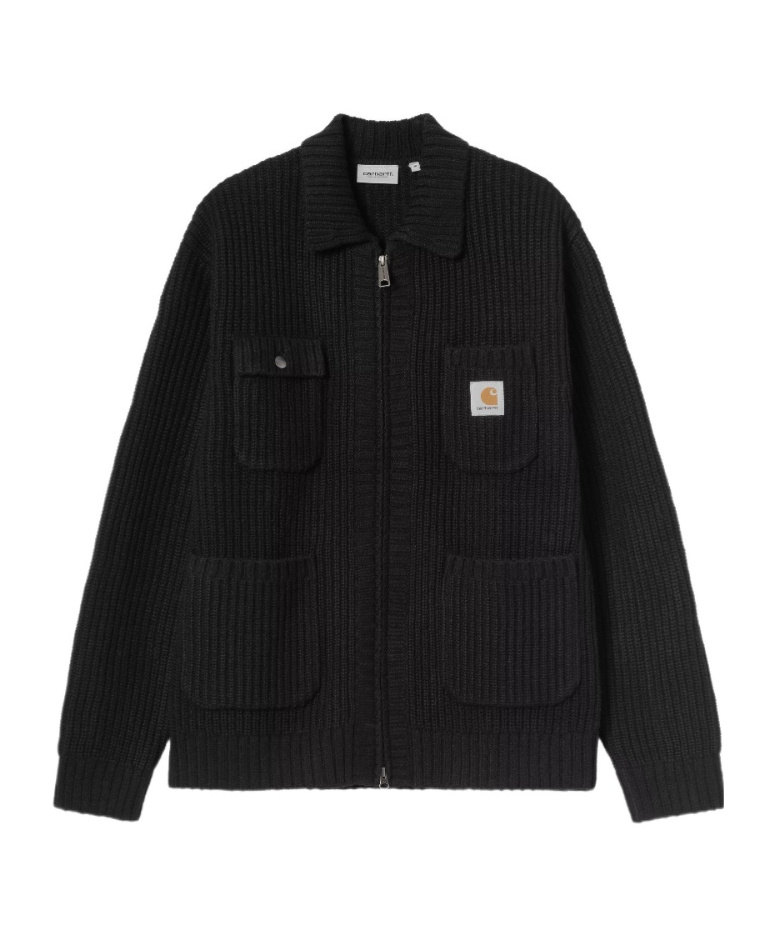 Carhartt Wip Chore Knitted Jacket In Black