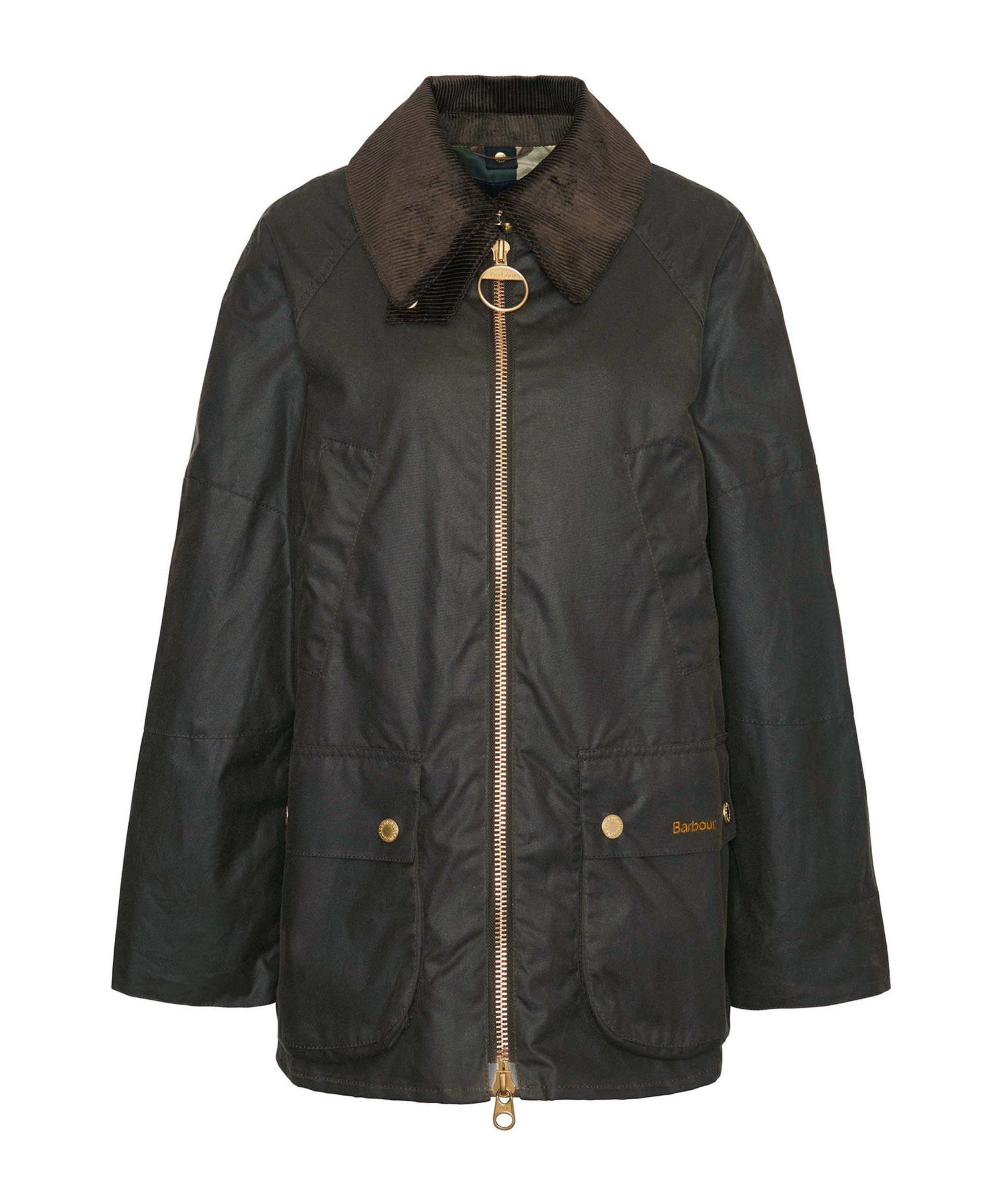 Barbour Allerstone Jacket Corduroy Collar In Black