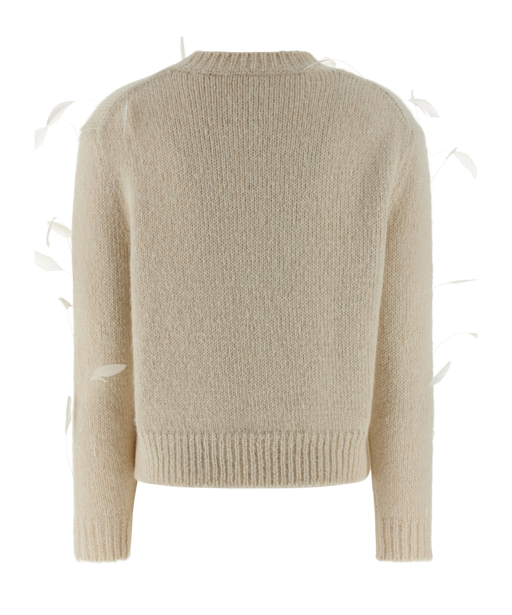 Jil Sander Feather Sweater Sweaters And Cardigans White In Brown
