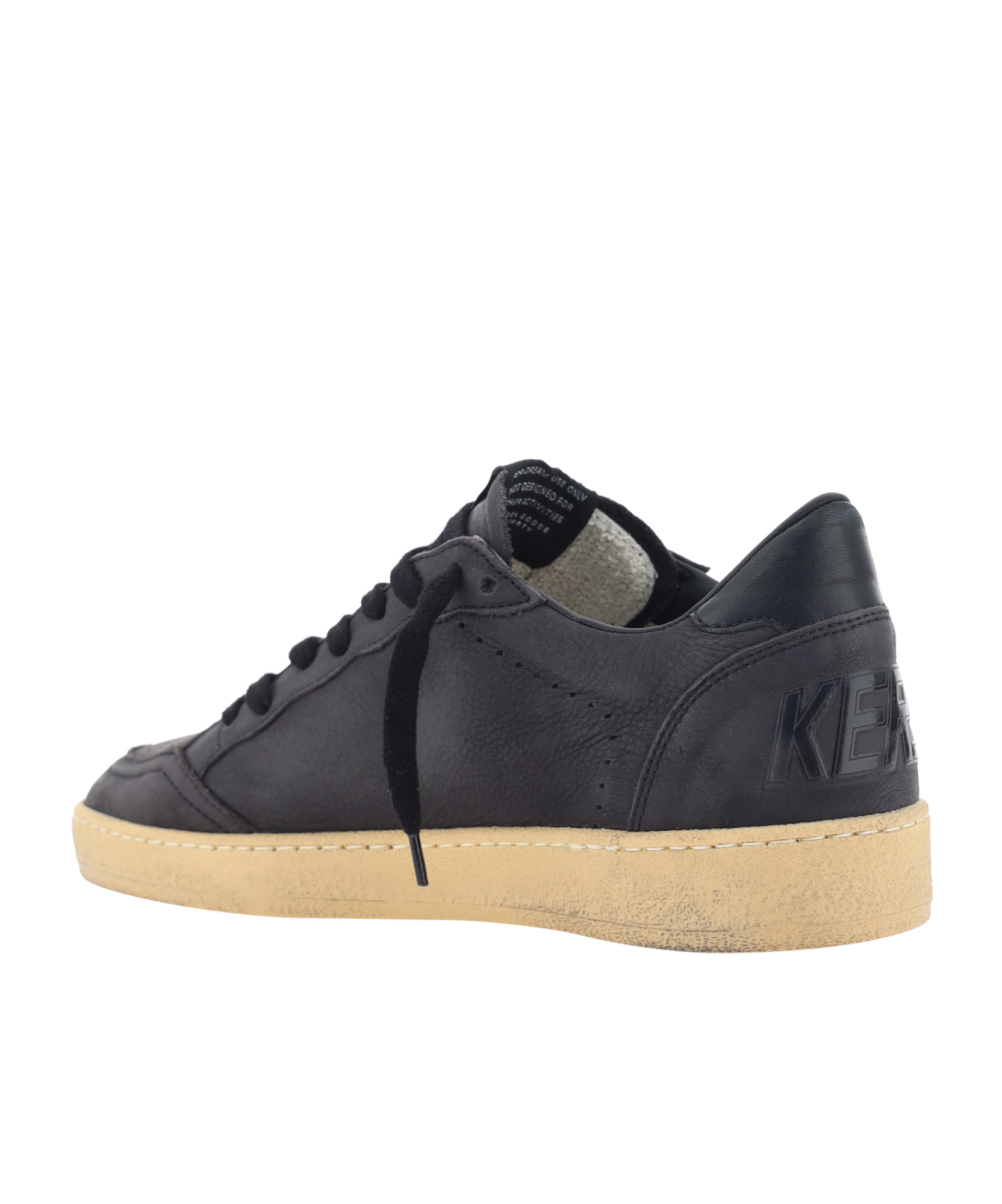 Golden Goose Ballstar Sneakers In Dark Gray Leather In Black
