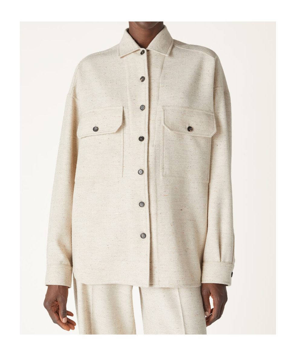 Loro Piana Shirt Coat In White