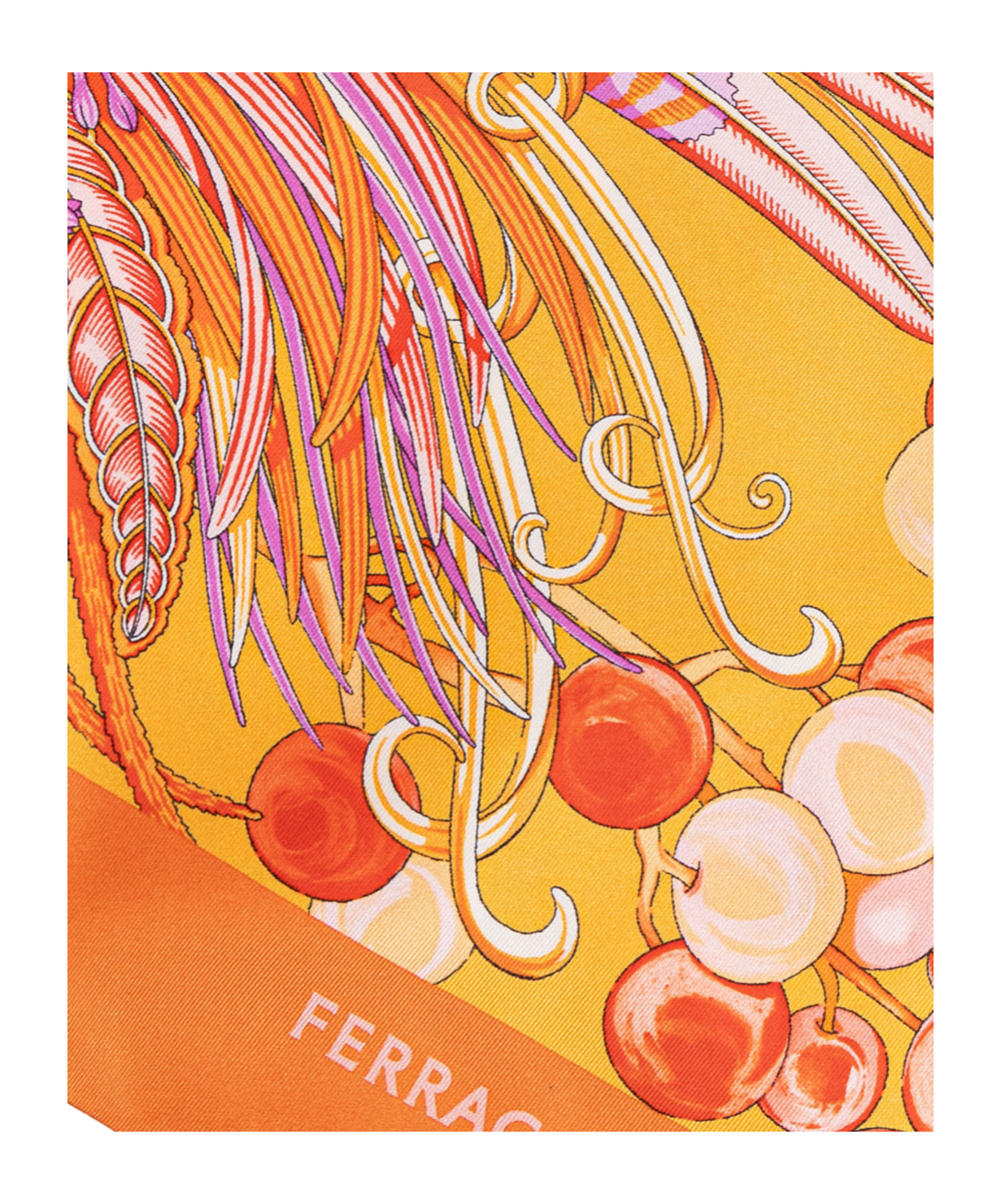 Ferragamo Printed Silk Scarf In Multicolor