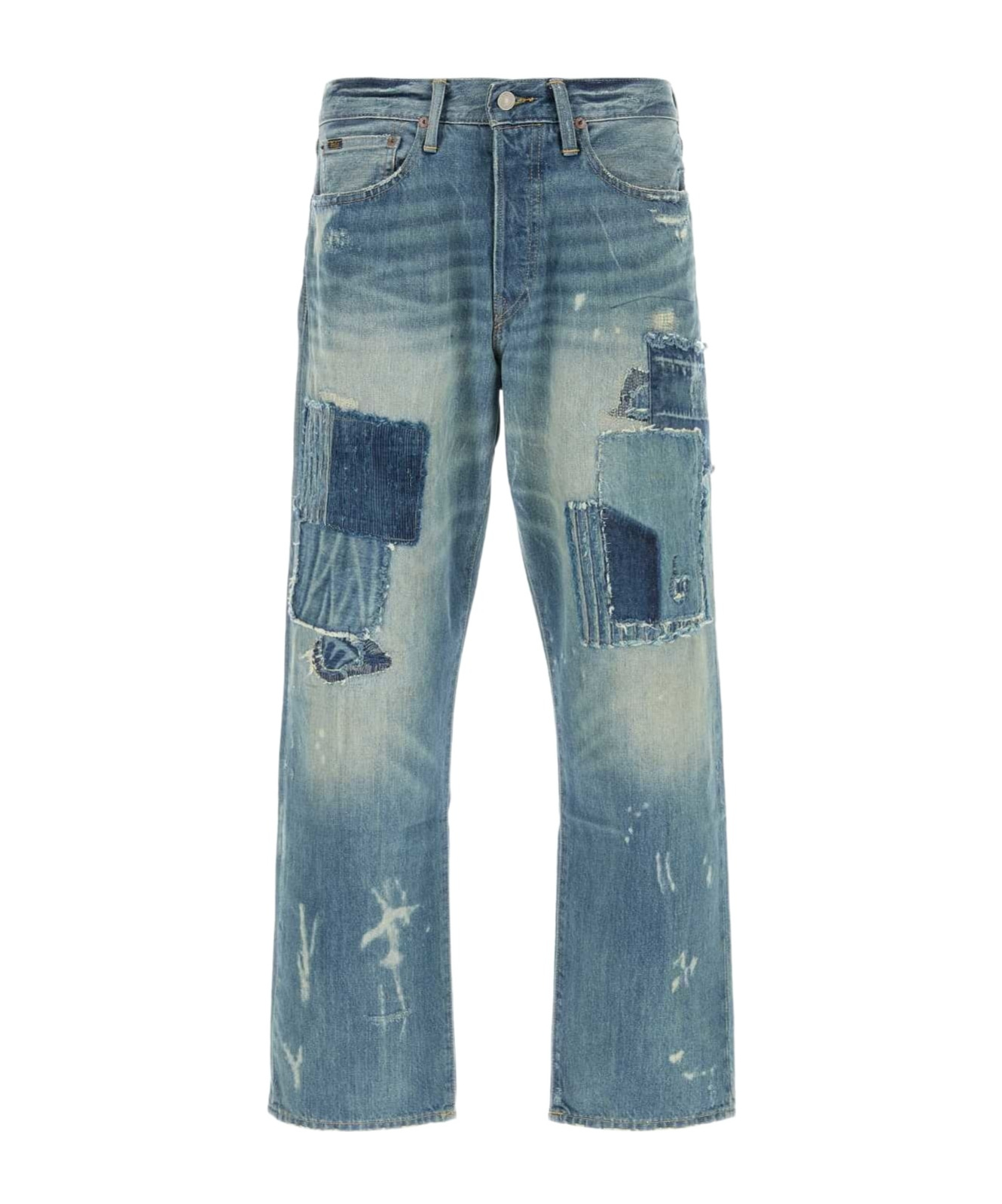 Polo Ralph Lauren Patch-detail Jeans In Gray