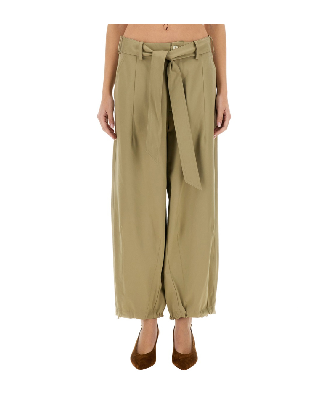 ALYSI ALYSI BELTED STRAIGHT-LEG TROUSERS