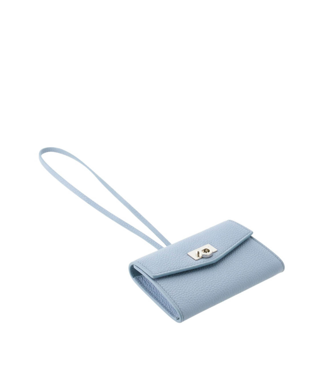 Ferragamo Gancini Buckle Card Holder Charm In Blue