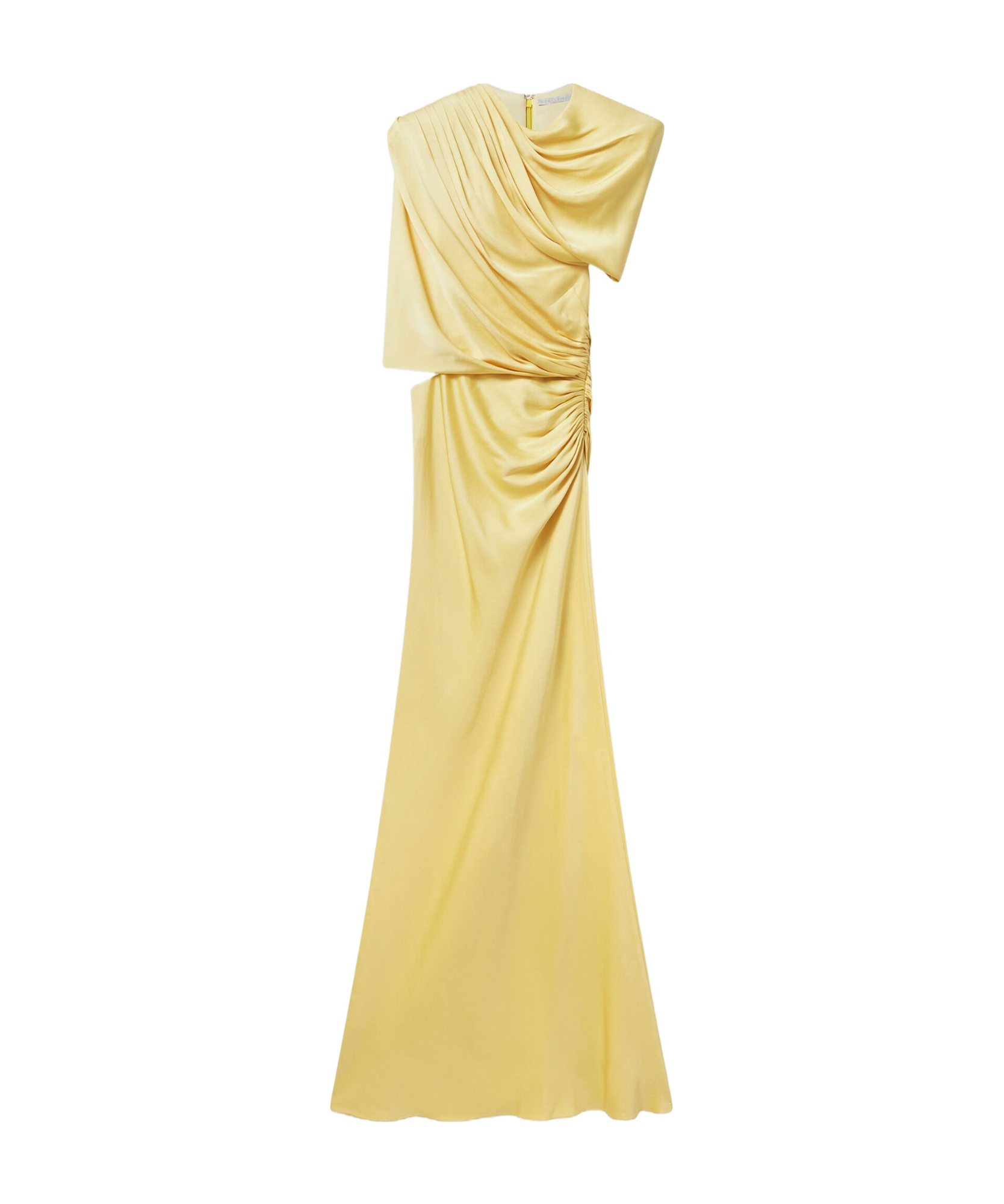 Stella Mccartney Draped One Shoulder Maxi Dress In Nude