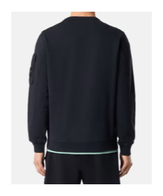 Stone Island Logo Sweatshirt In Black