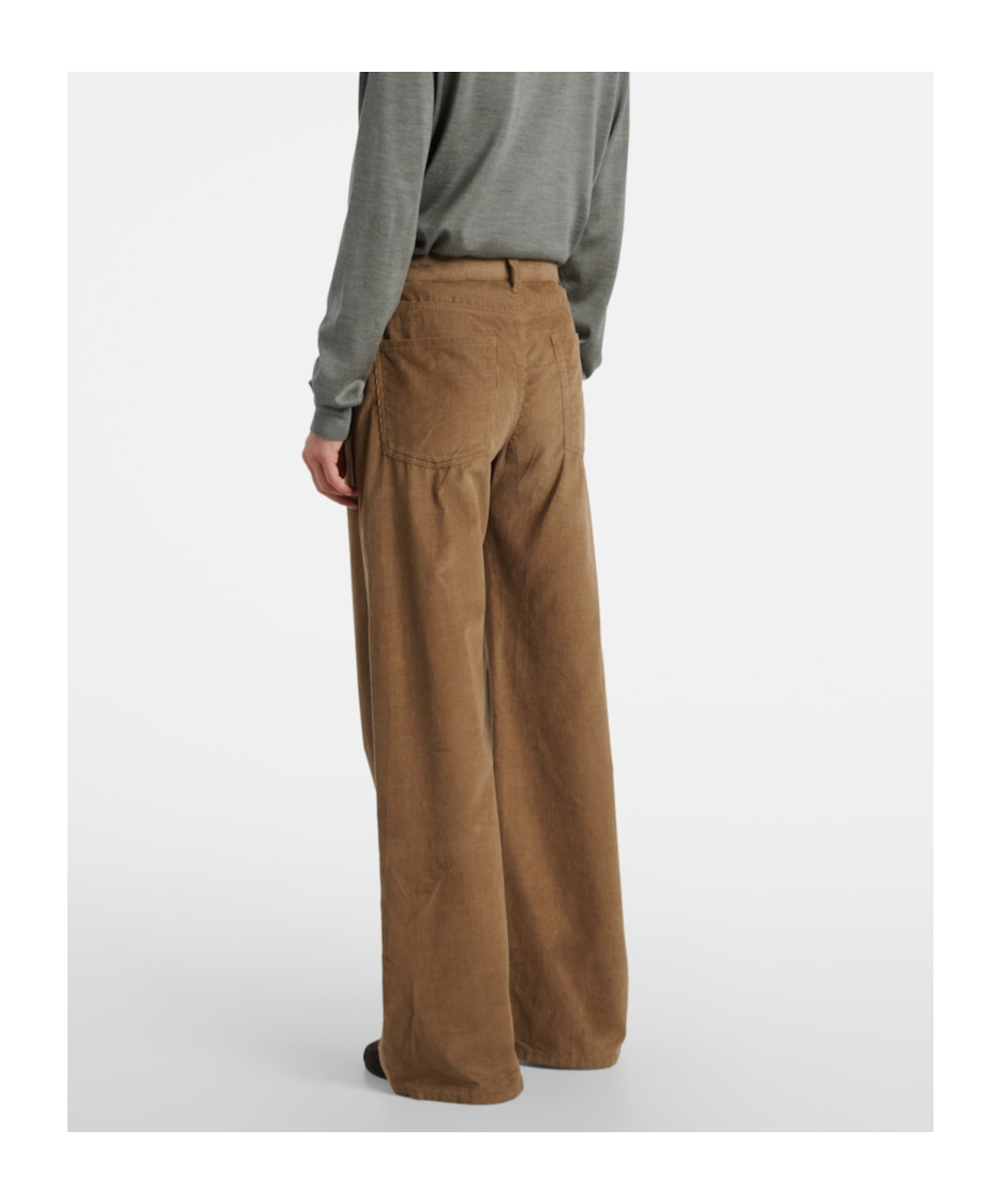 The Row Eglitta Corduroy Straight Leg Pants In Brown