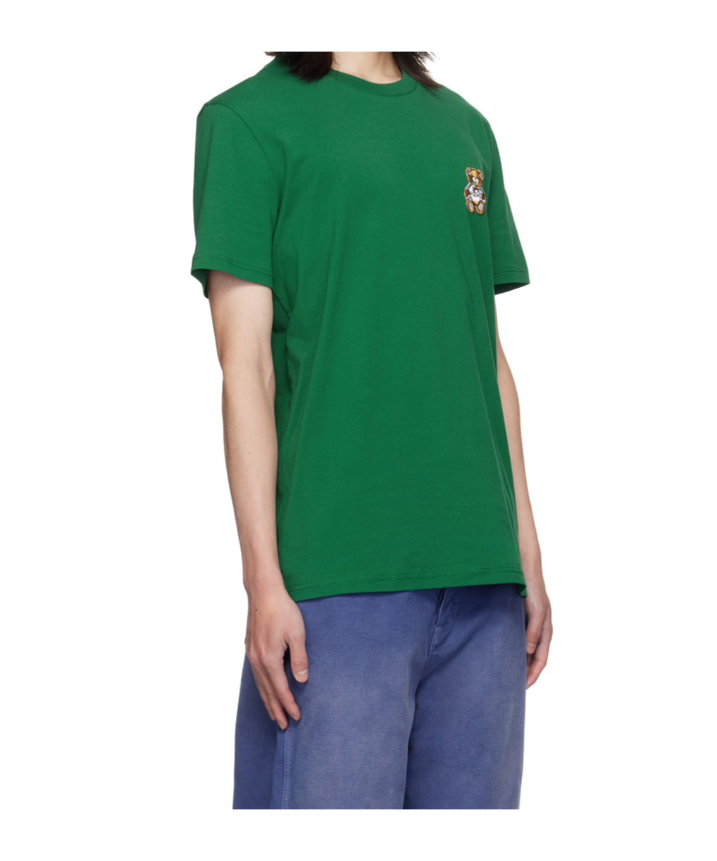Moschino Green Teddy Patch T-shirt In Green