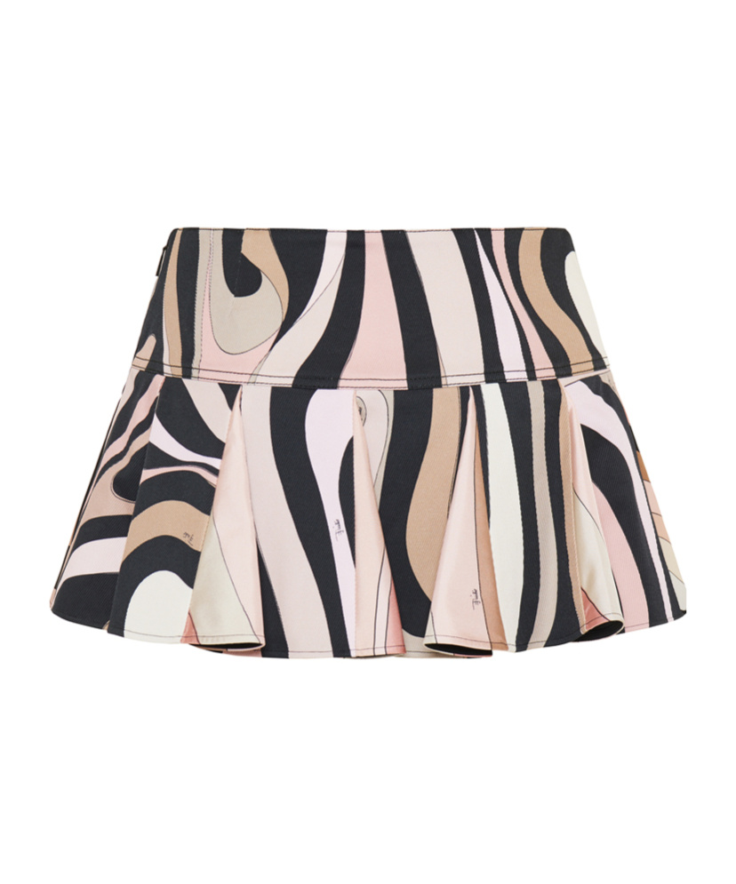 Emilio Pucci Marmo Print Mini Skirt In Multi