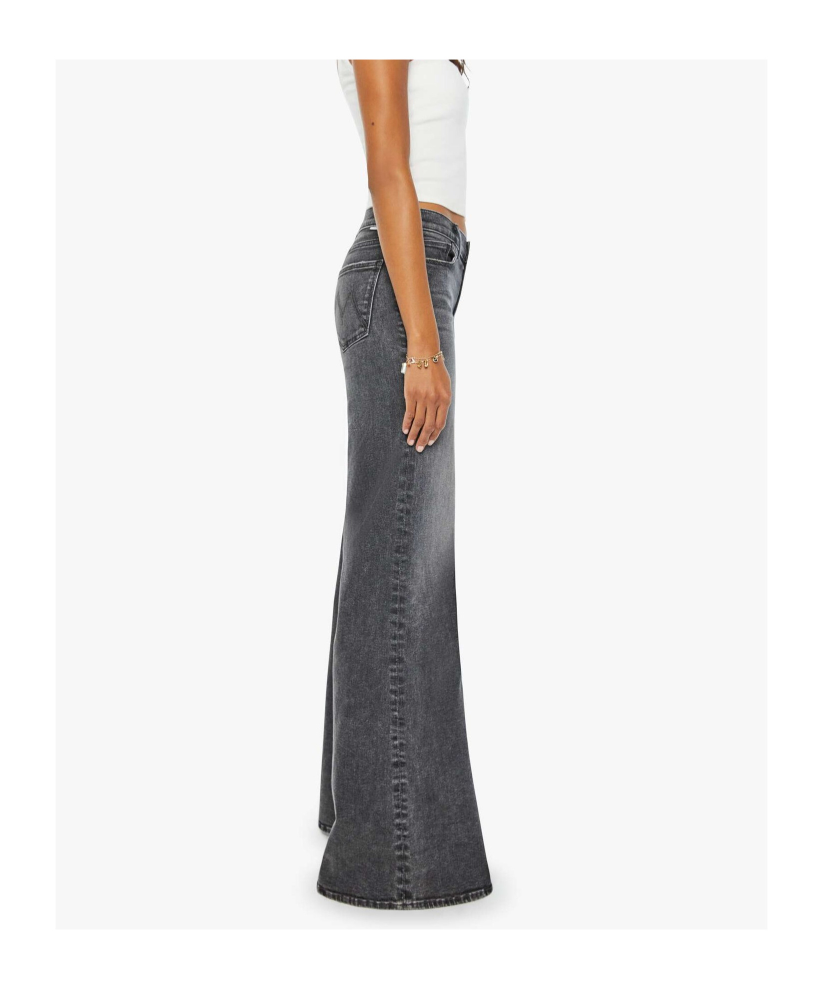 Mother The Twister Heel I Hate Snakes Jeans In Black