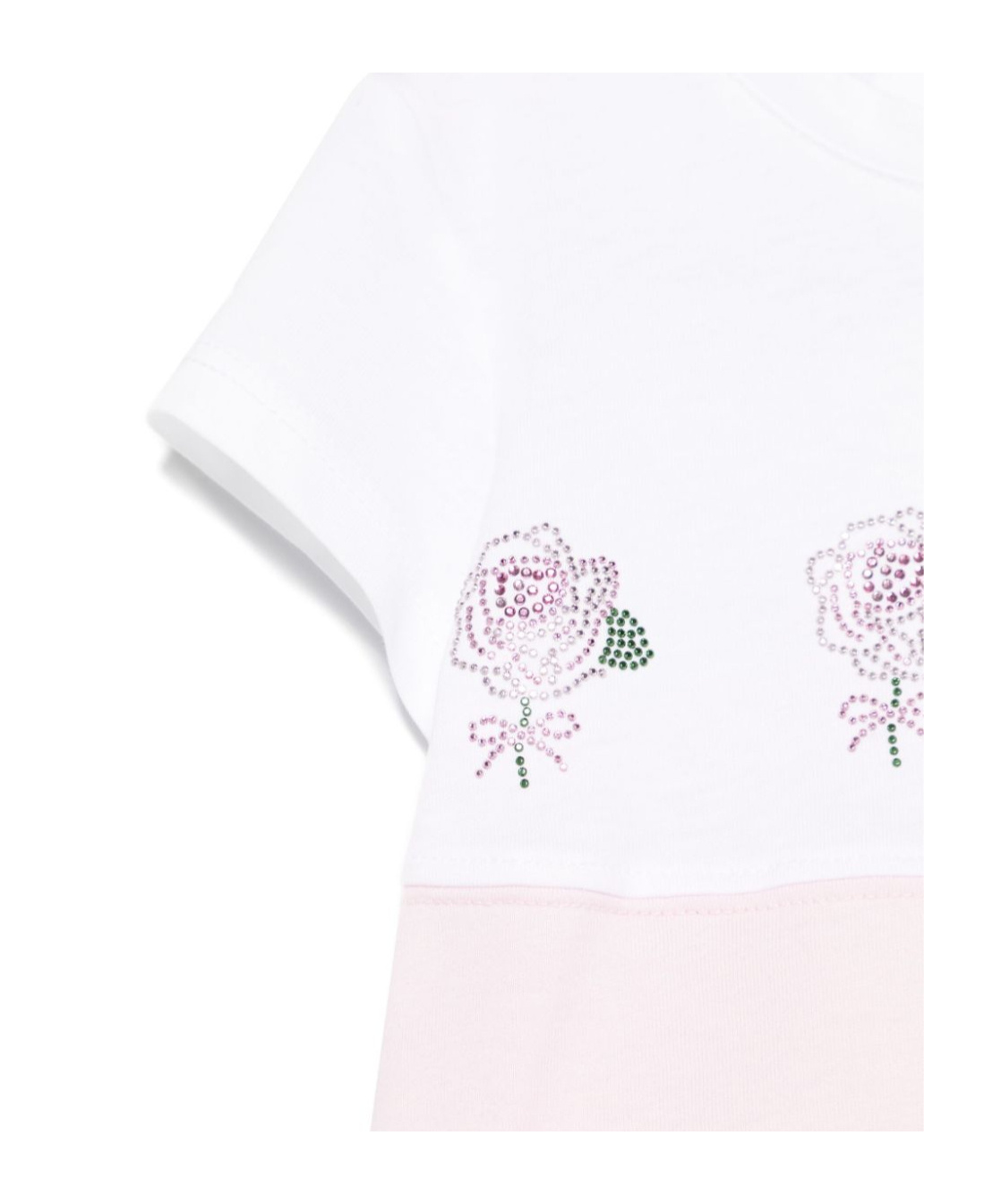Monnalisa Rhinestone-embellished T-shirt In White