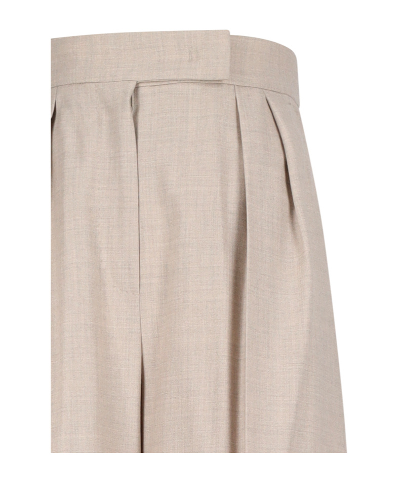 Max Mara Belt Loop Casual Pants In Neutral