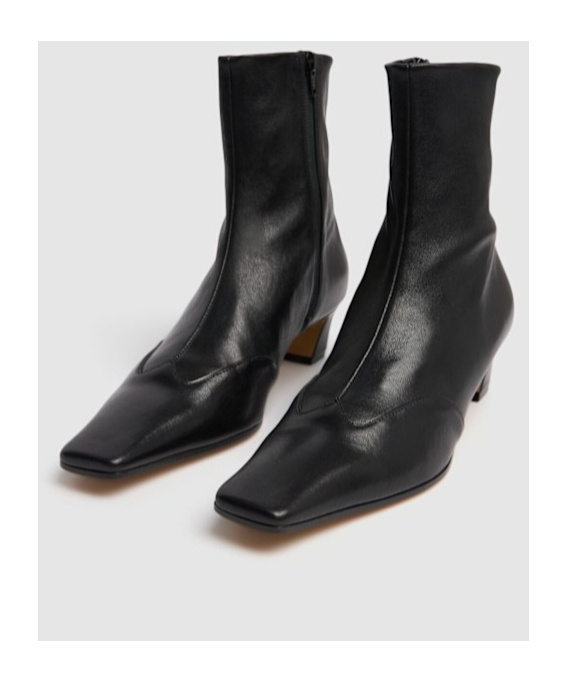 Shop Khaite Square Toe Ankle Boots