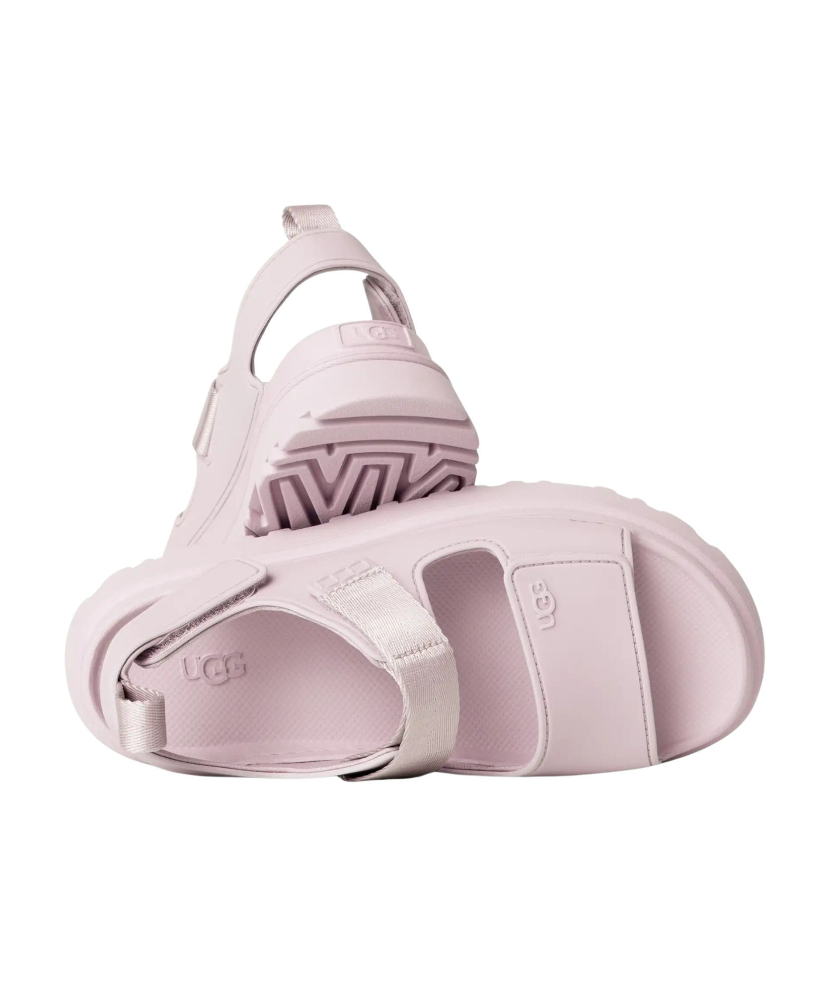 Ugg Shimmering Platform Sandals Pull Tab In Pink