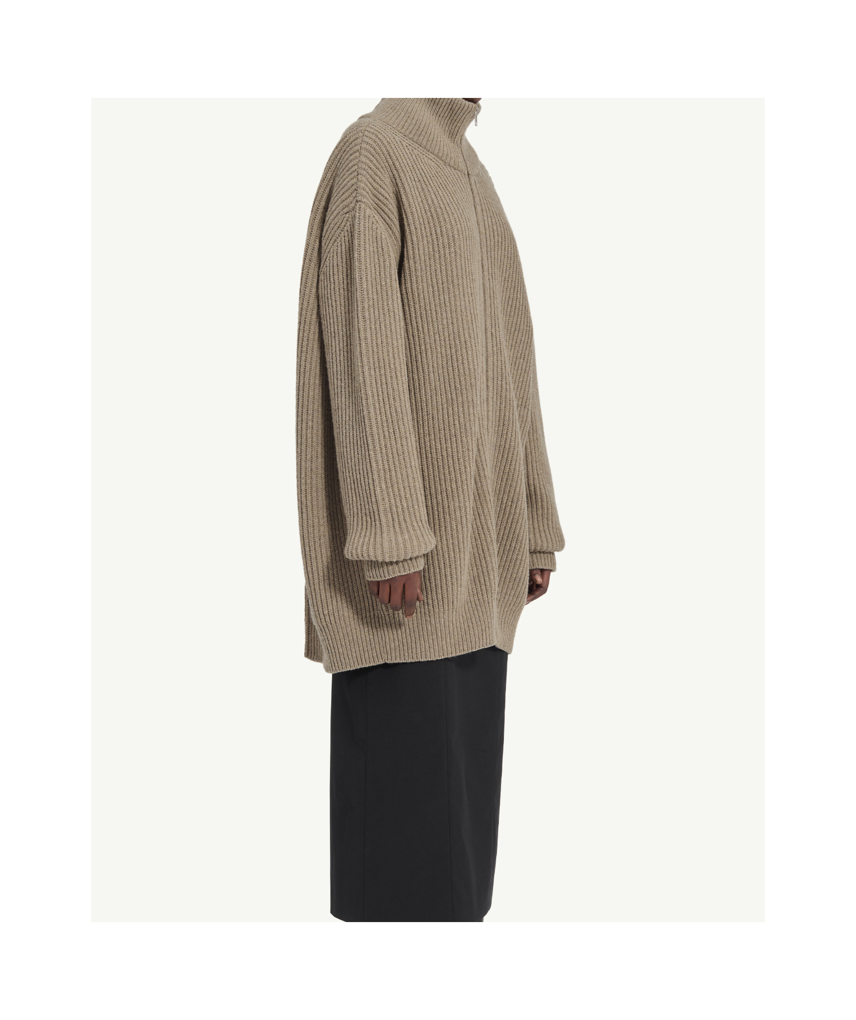 Mm6 Maison Margiela Ribbed Knit Cardigan In Green