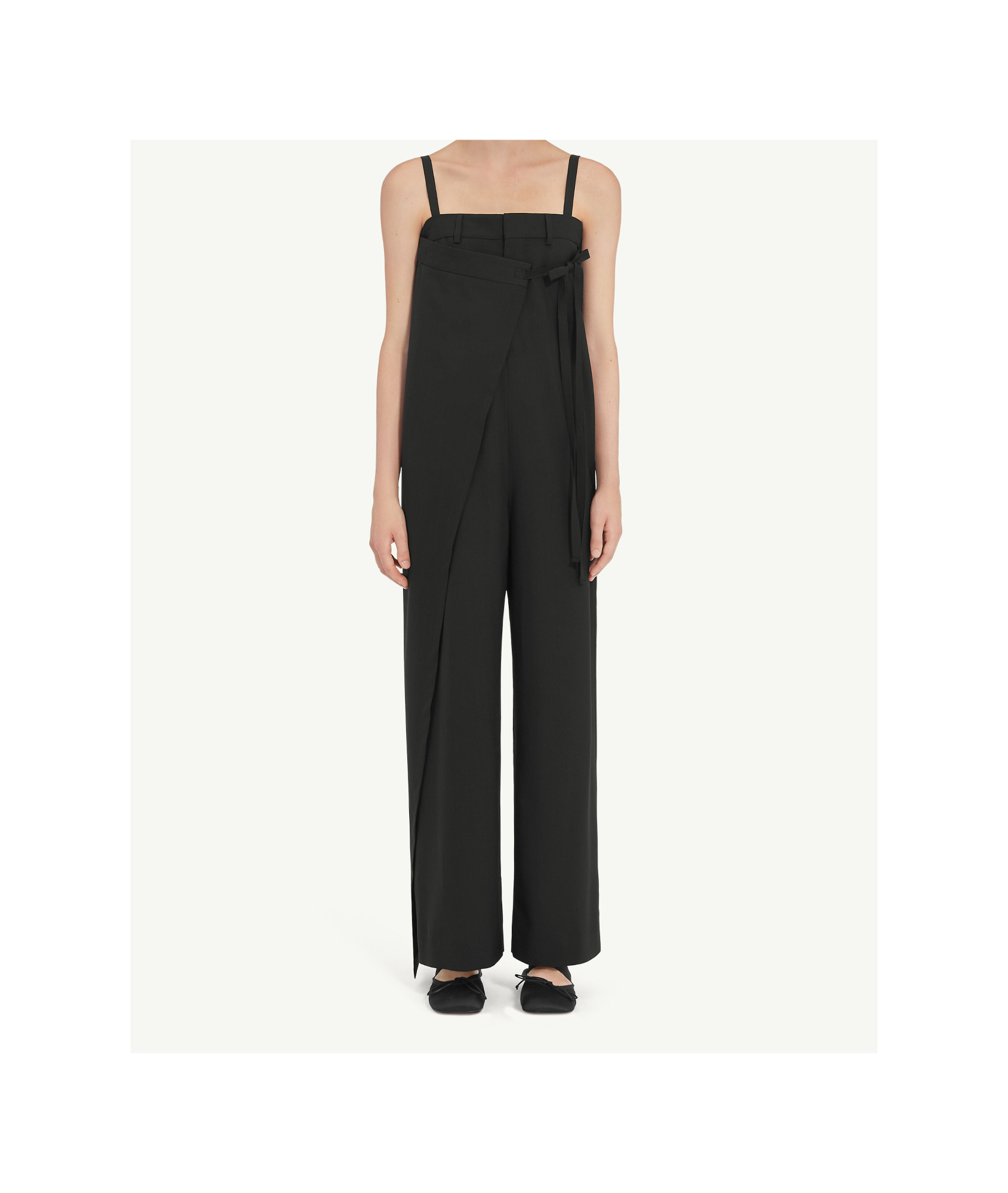 Mm6 Maison Margiela Single-stitch Logo Playsuit In Black