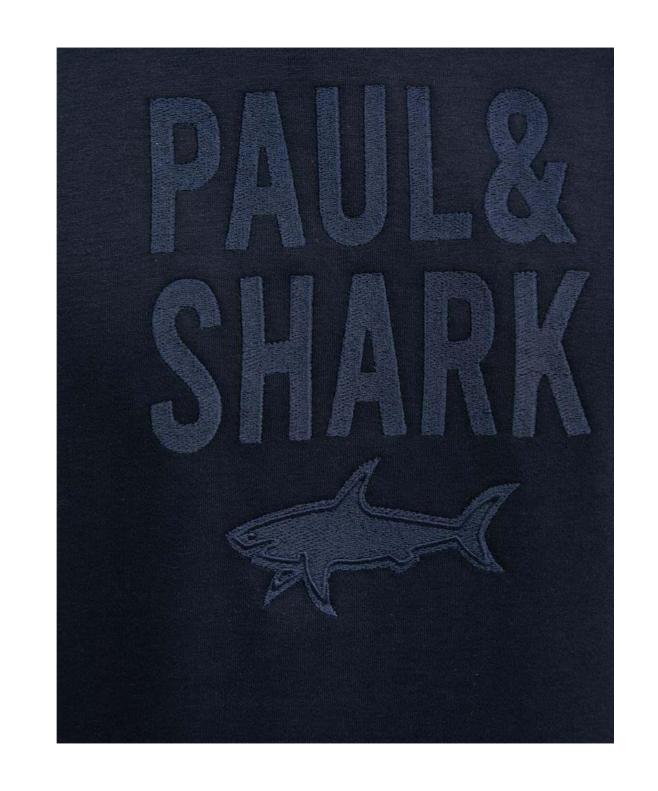 Paul & Shark Long-sleeved Round-neck Sweater In Black