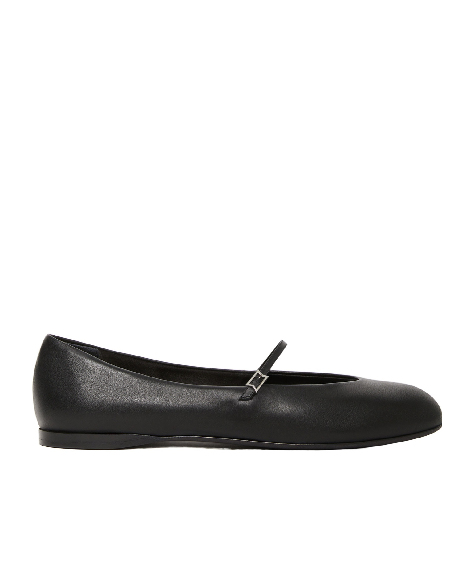 Max Mara Round Head Ballet Shoes In Black