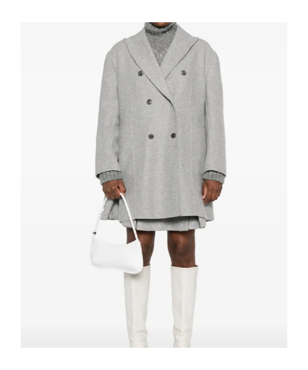 Ermanno Scervino Double-breasted Coat In Gray